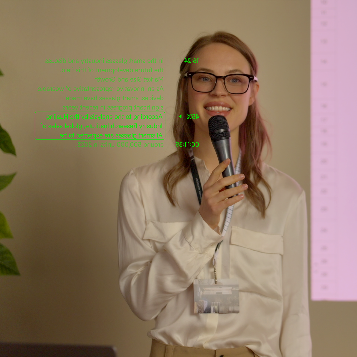 Speaking confidently using an invisible AI teleprompter script.